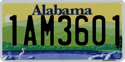 AL license plate 1AM3601