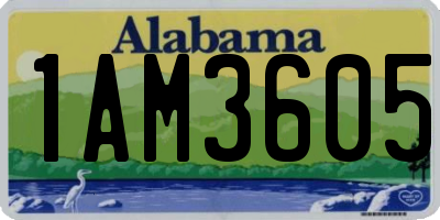 AL license plate 1AM3605