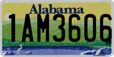 AL license plate 1AM3606