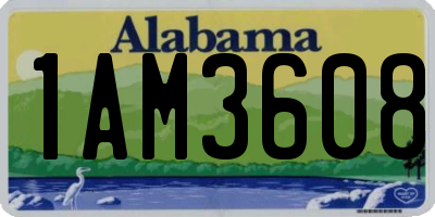 AL license plate 1AM3608