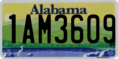 AL license plate 1AM3609