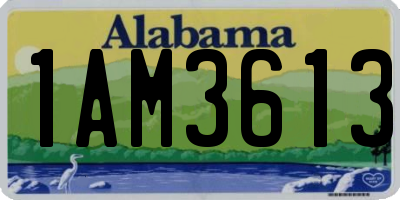 AL license plate 1AM3613