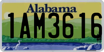 AL license plate 1AM3616