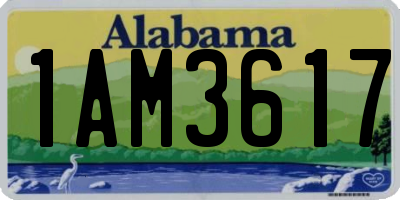 AL license plate 1AM3617