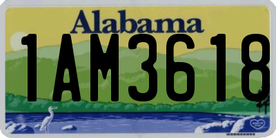 AL license plate 1AM3618