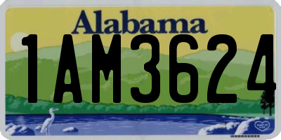 AL license plate 1AM3624