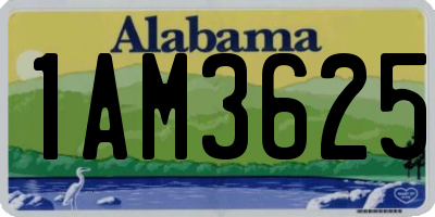 AL license plate 1AM3625