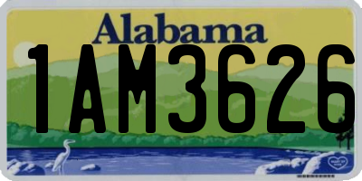 AL license plate 1AM3626