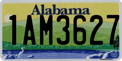 AL license plate 1AM3627