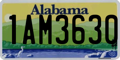 AL license plate 1AM3630