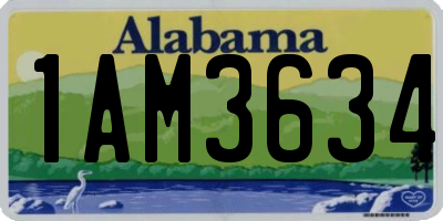 AL license plate 1AM3634