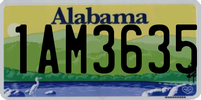 AL license plate 1AM3635