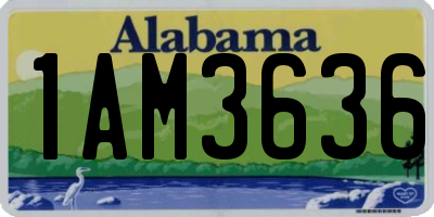 AL license plate 1AM3636
