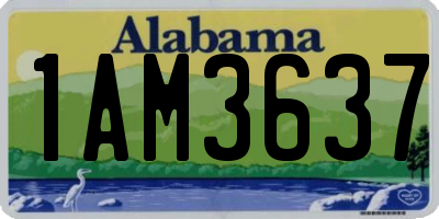 AL license plate 1AM3637