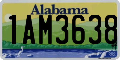 AL license plate 1AM3638