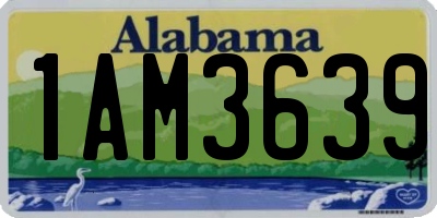 AL license plate 1AM3639