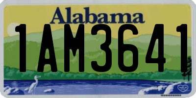 AL license plate 1AM3641