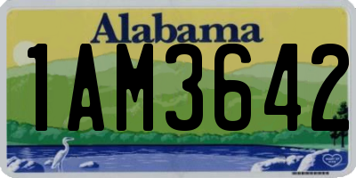 AL license plate 1AM3642