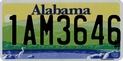 AL license plate 1AM3646