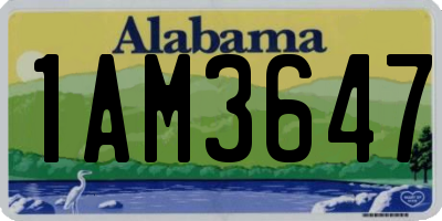 AL license plate 1AM3647