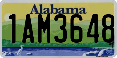 AL license plate 1AM3648