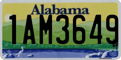 AL license plate 1AM3649