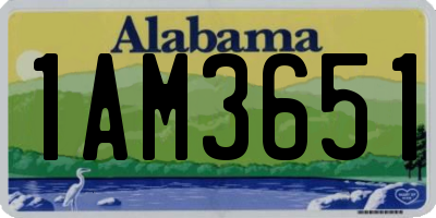 AL license plate 1AM3651