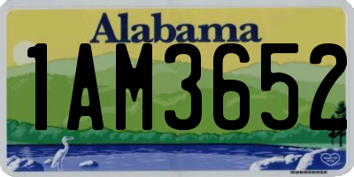 AL license plate 1AM3652