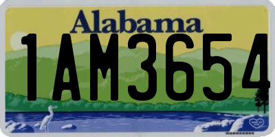 AL license plate 1AM3654