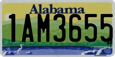 AL license plate 1AM3655