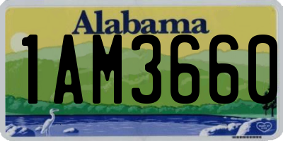 AL license plate 1AM3660