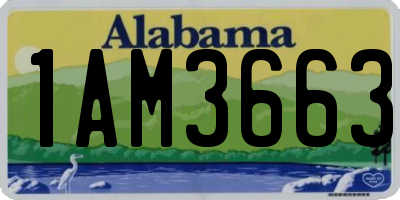 AL license plate 1AM3663