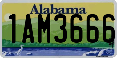 AL license plate 1AM3666