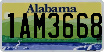 AL license plate 1AM3668