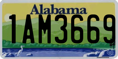 AL license plate 1AM3669