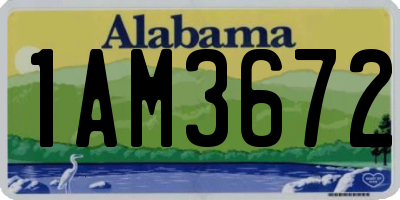 AL license plate 1AM3672
