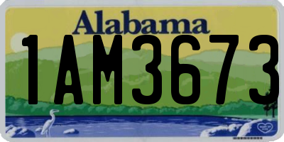 AL license plate 1AM3673