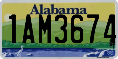 AL license plate 1AM3674