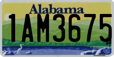 AL license plate 1AM3675