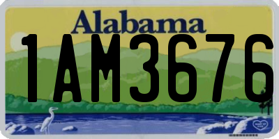 AL license plate 1AM3676