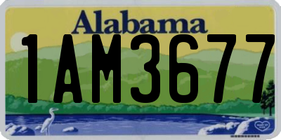 AL license plate 1AM3677
