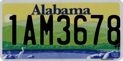 AL license plate 1AM3678