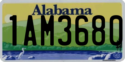 AL license plate 1AM3680