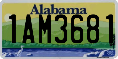 AL license plate 1AM3681