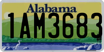 AL license plate 1AM3683