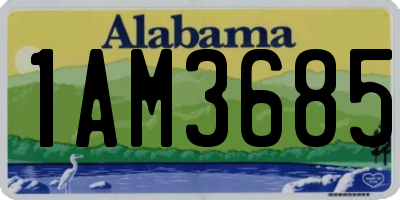AL license plate 1AM3685