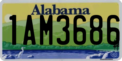 AL license plate 1AM3686