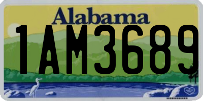 AL license plate 1AM3689