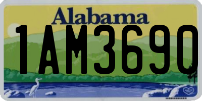 AL license plate 1AM3690