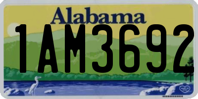 AL license plate 1AM3692